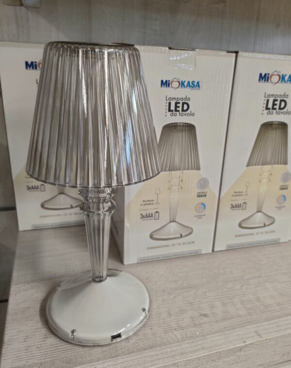 Lampada Led Plastic Trasparent 12*12H.25,5cm