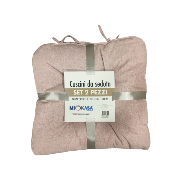 Set 2 Cuscini da Seduta Rosa 38*38cm - immagine 2